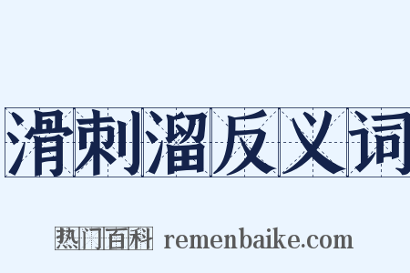 滑刺溜反义词是什么意思的图片